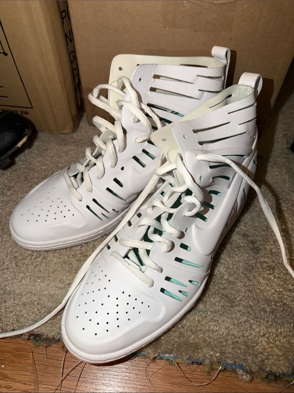 NIKE Women's White High-Top Fashion Sneakers